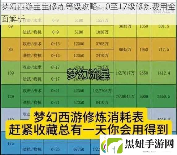 梦幻西游宝宝修炼等级攻略