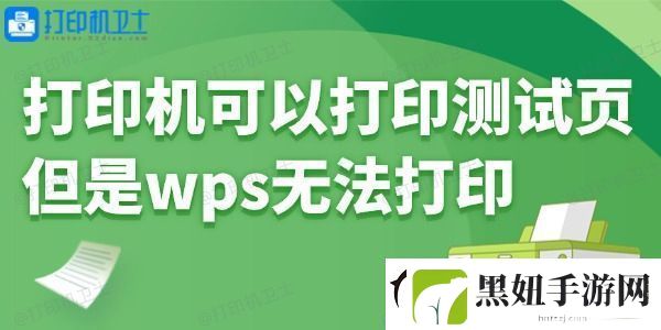 打印机可以打印测试页但是wps无法打印怎么回事