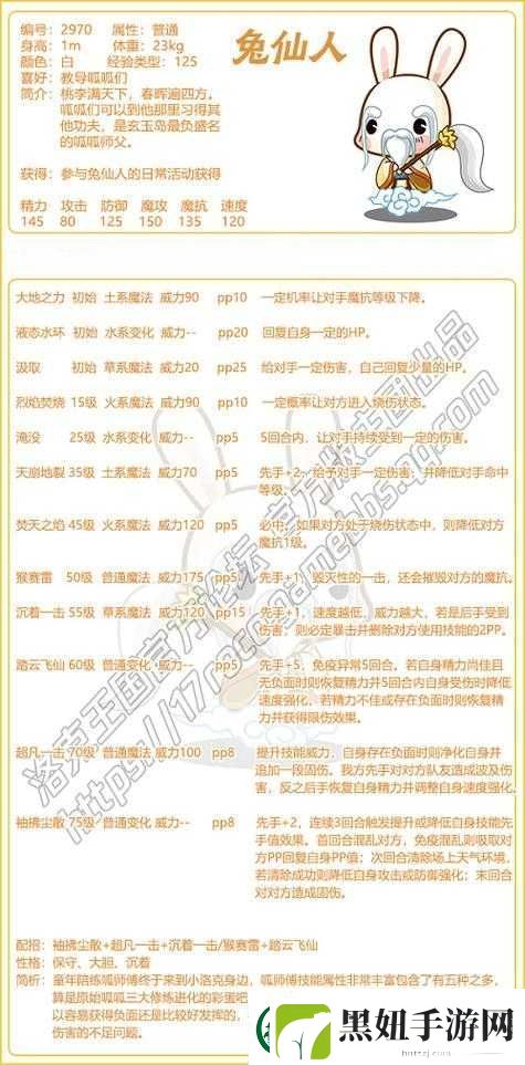 洛克王国疾音技能表全揭秘
