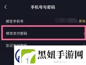 抖音支付密码怎么修改